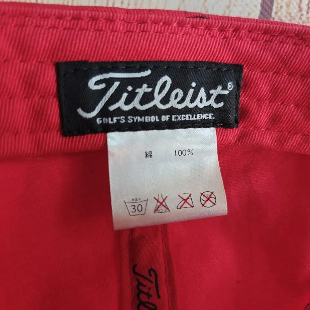 Titleist FJ Pro V1 tour embroidered cotton red golf hat
